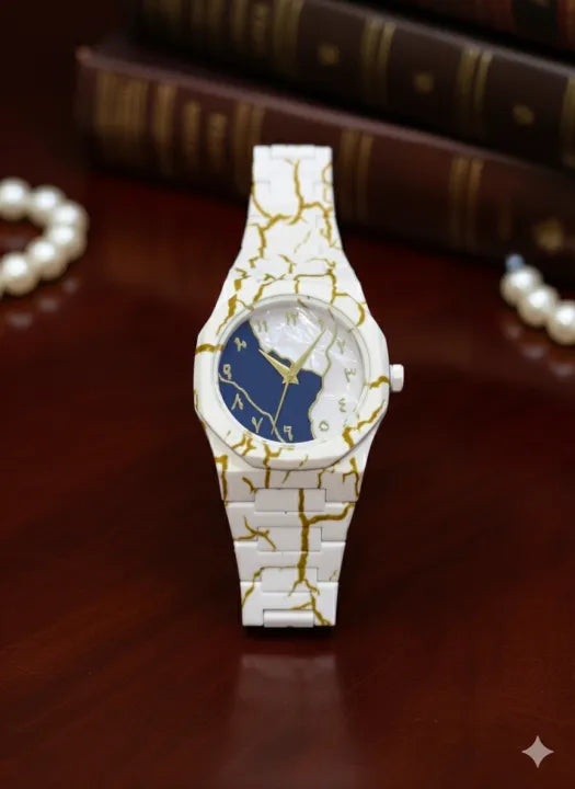 White Marble Arabic Aura Luxury Stylish Fiber Men & Women