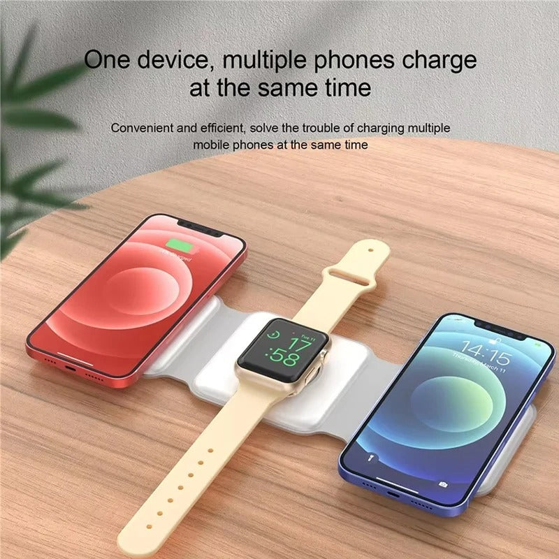 3-in-1 Magnetic Wireless Charger White