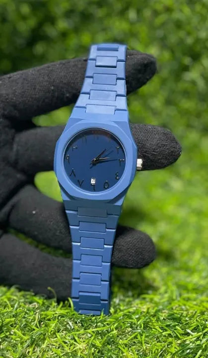 Arabic Aura Watch for Men Black & White