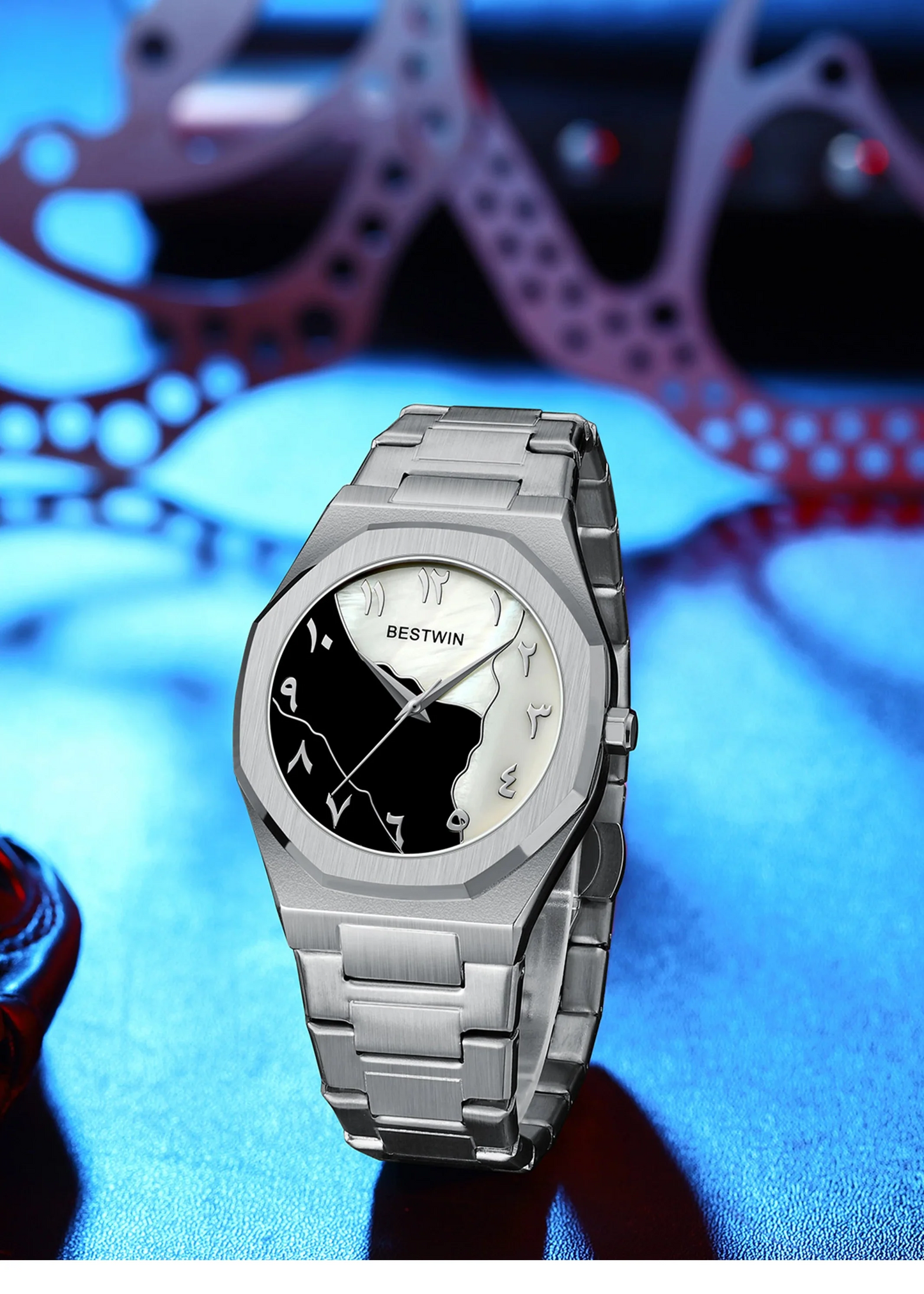 AURA Steel Chain with Arabic Counting Watches