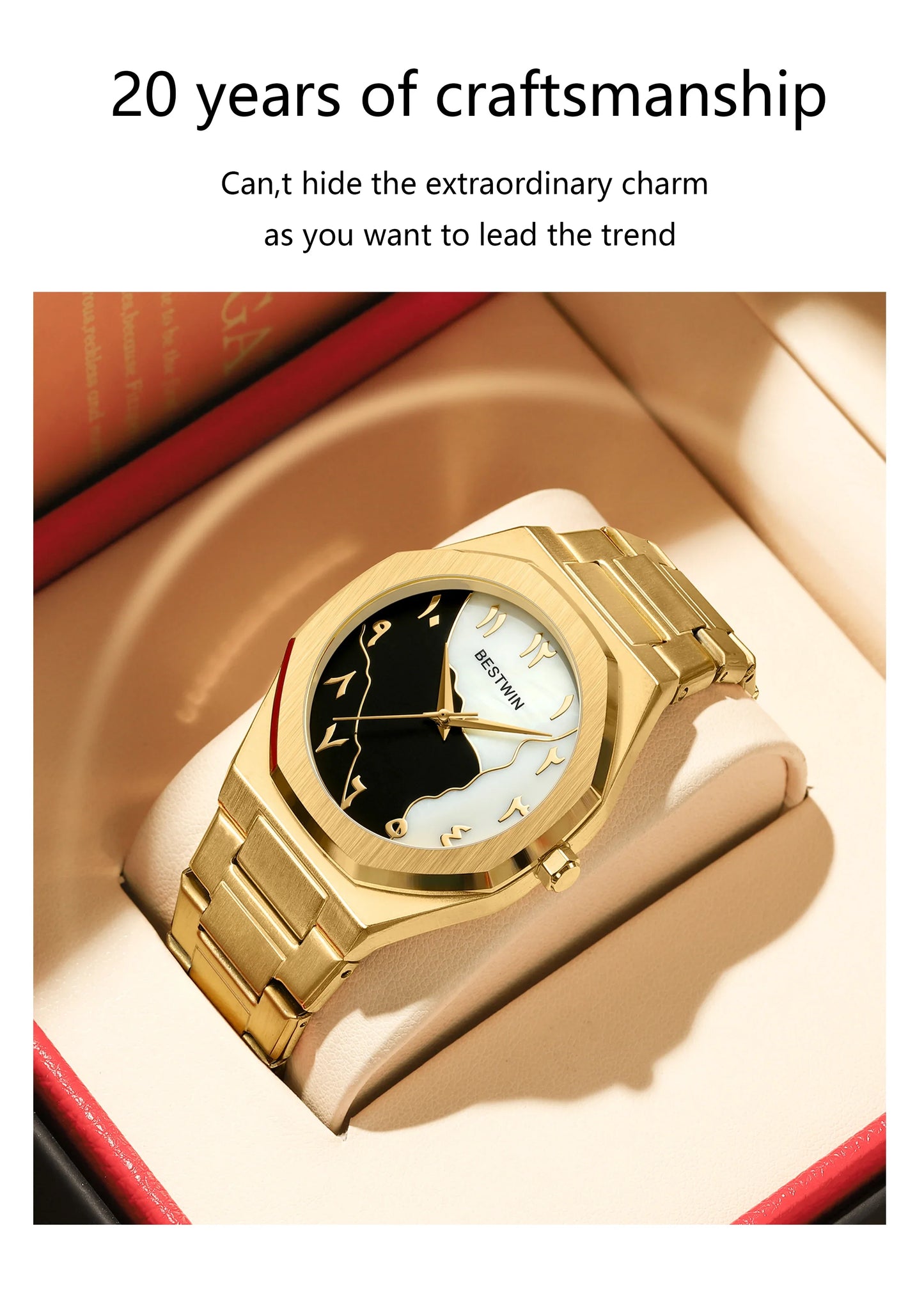 AURA Steel Chain with Arabic Counting Watches