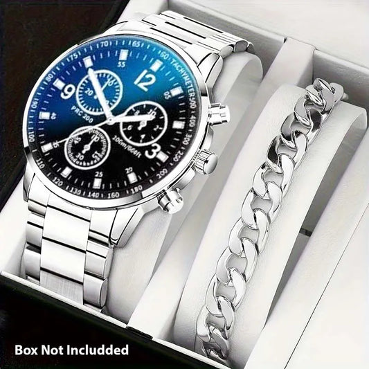 Casual Watch Stainless Chain Pack of 2